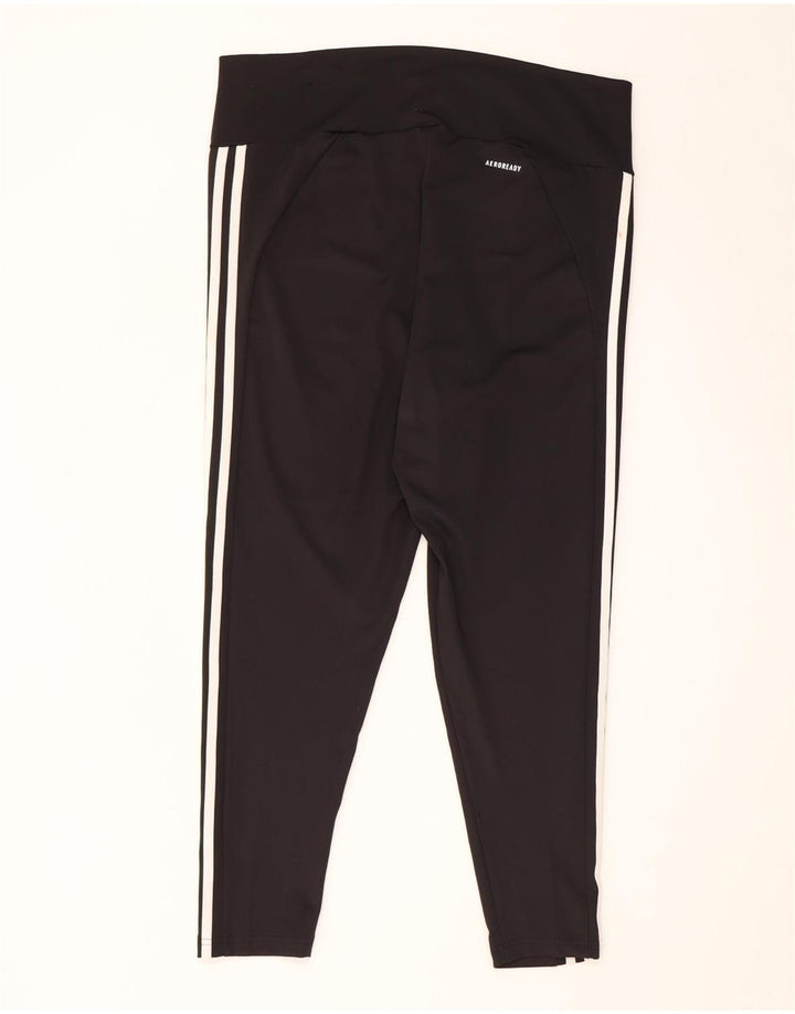 Damskie legginsy Adidas UK 20/22 XL, czarny poliester