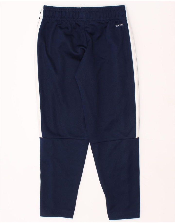 ADIDAS Boys Climalite Tracksuit Trousers 3-4 Years Navy Blue Polyester Vintage Adidas and Second-Hand Adidas from Messina Hembry 