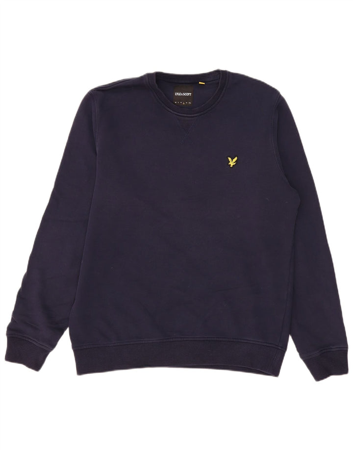 Męska bluza dresowa Lyle & Scott, duża, granatowa, bawełniana