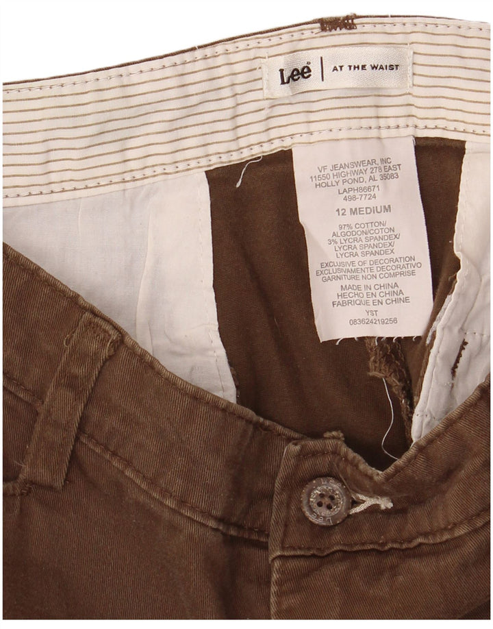 Spodnie damskie LEE Capri US 12 Large W32 L20 Brązowa bawełna