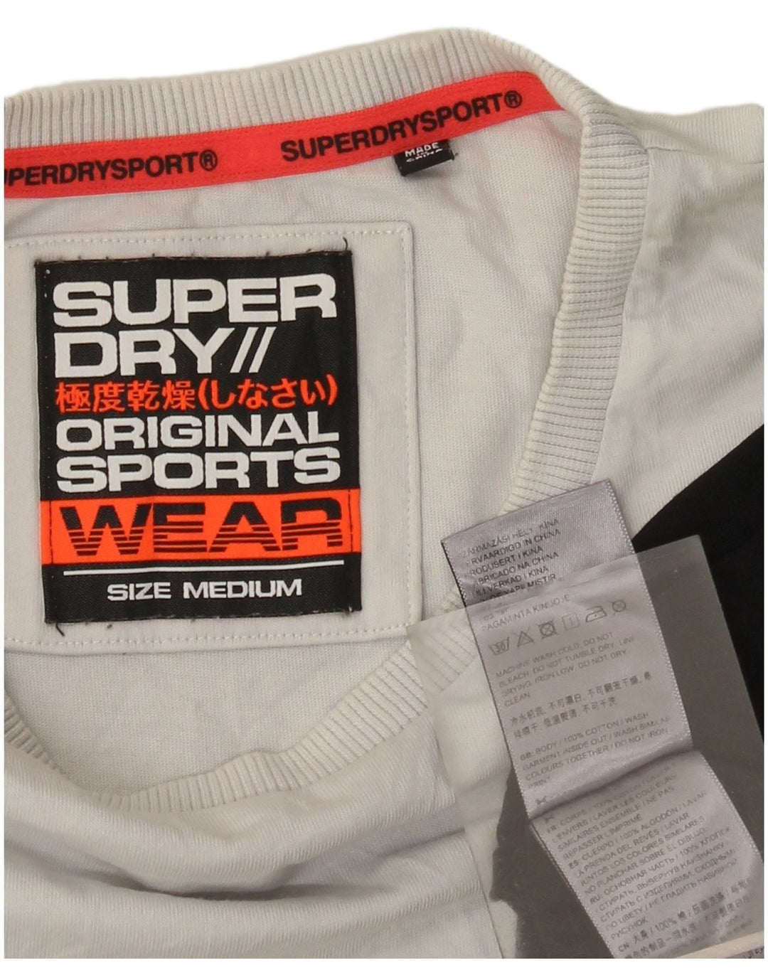 Męski T-shirt z grafiką Superdry, bawełniana średnia czarna, z blokami kolorów
