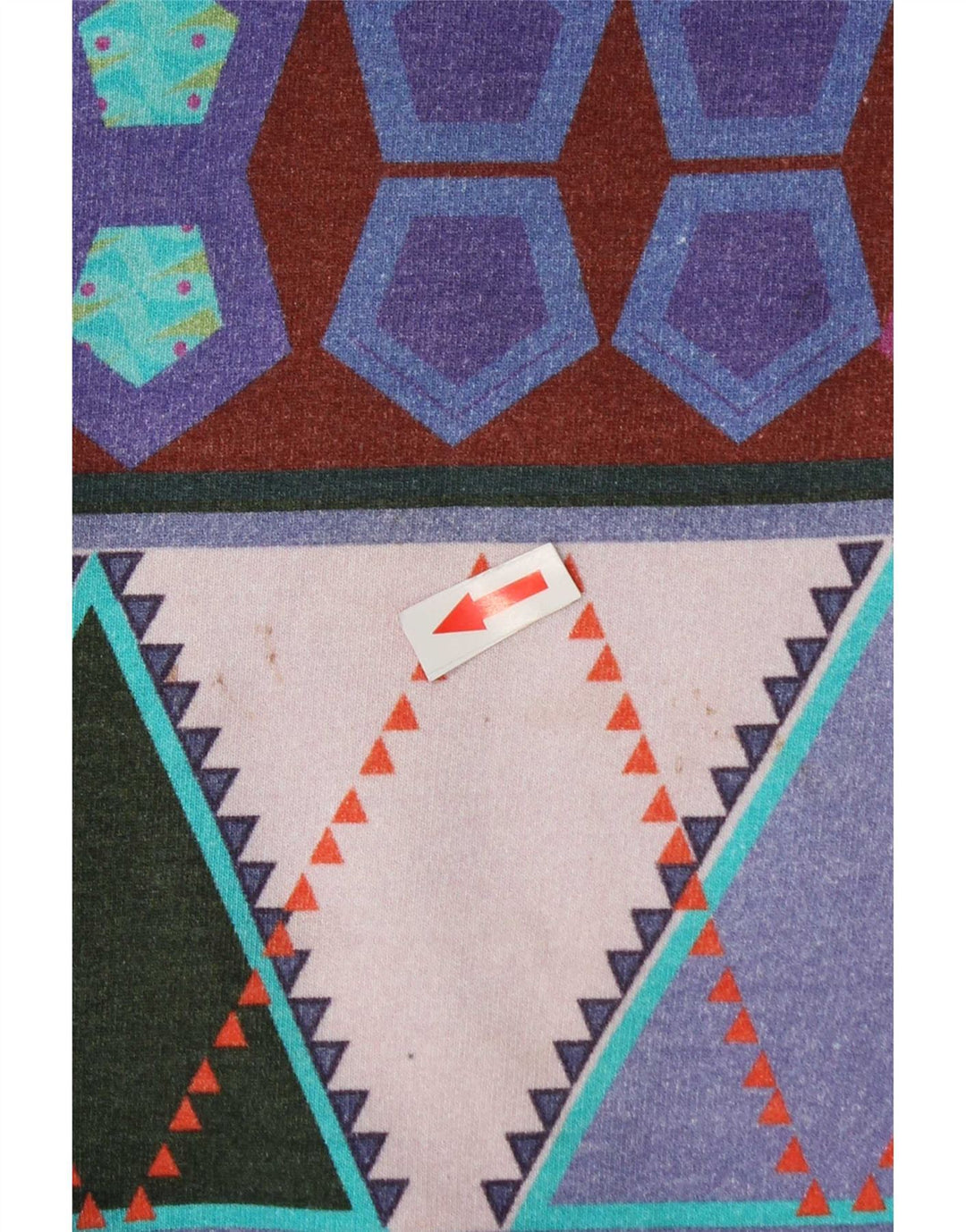 Sweter damski w stylu vintage, UK 14, średni, wielokolorowy, geometryczny