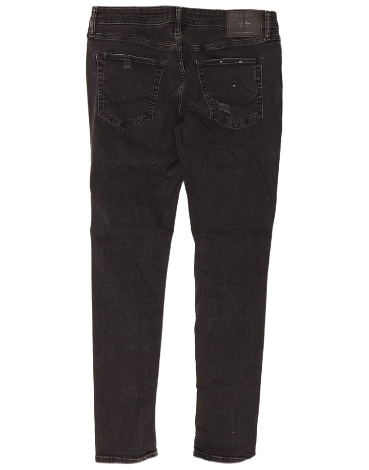 Męskie jeansy typu slim w trudnej sytuacji Jack & Jones W34 L32, czarna bawełna