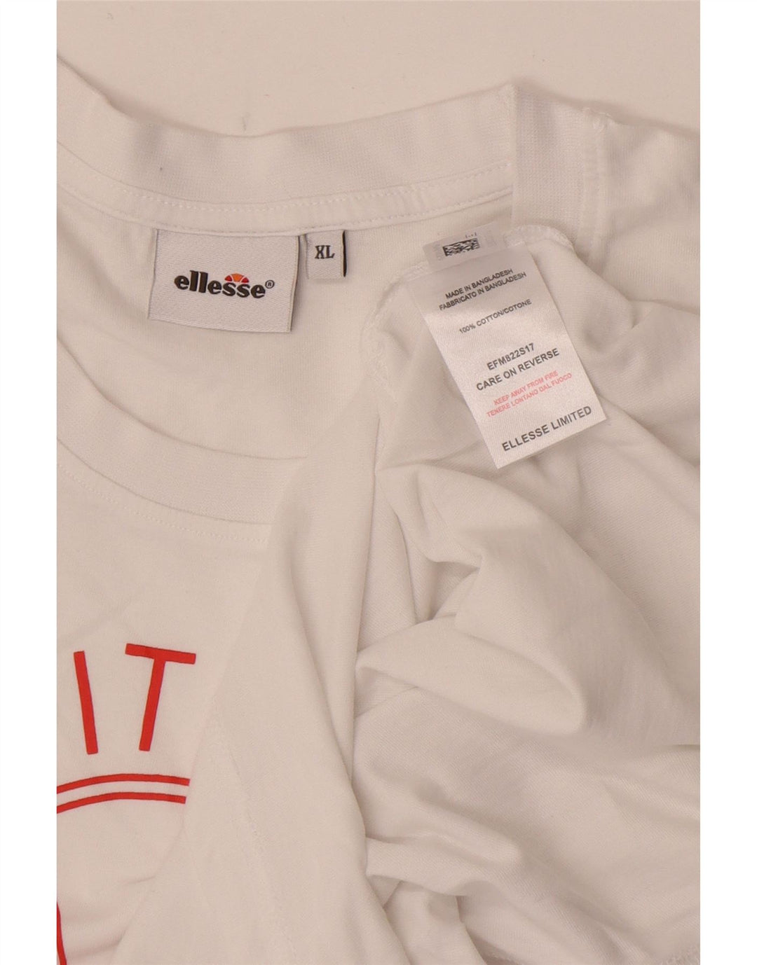 Męska kamizelka z grafiką ELLESSE XL, biała, bawełniana