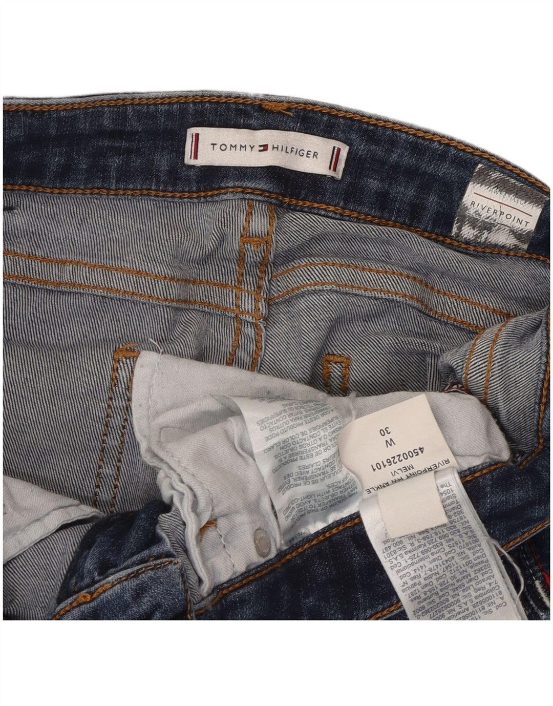 Damskie dżinsy Riverpoint Straight Jeansy Tommy Hilfiger W30 L26 Niebieskie bawełniane