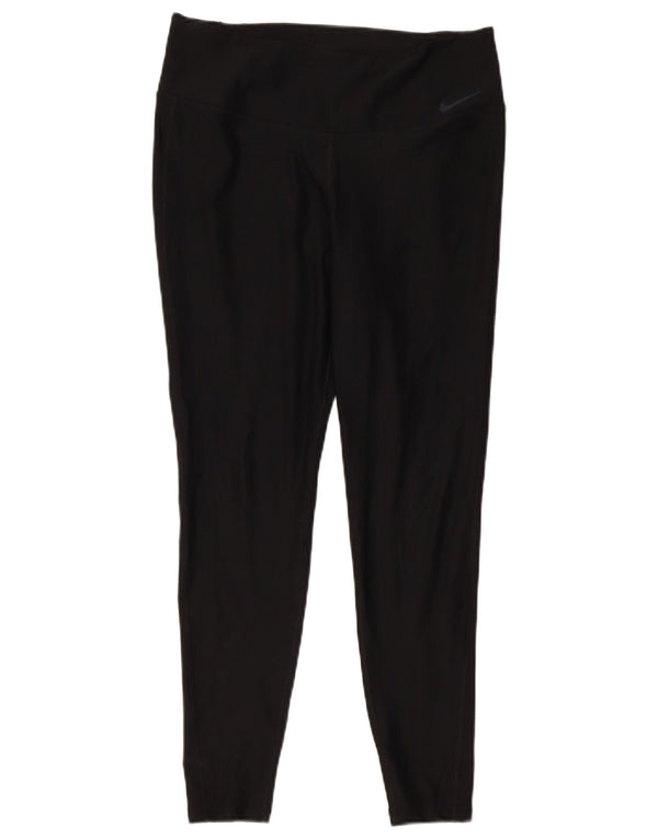 Damskie legginsy Nike Dri Fit UK 14, duże, czarne, poliestrowe