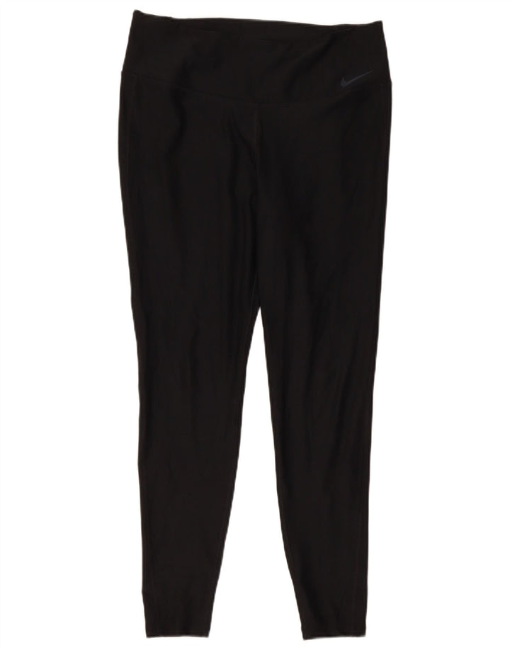 Damskie legginsy Nike Dri Fit UK 14, duże, czarne, poliestrowe