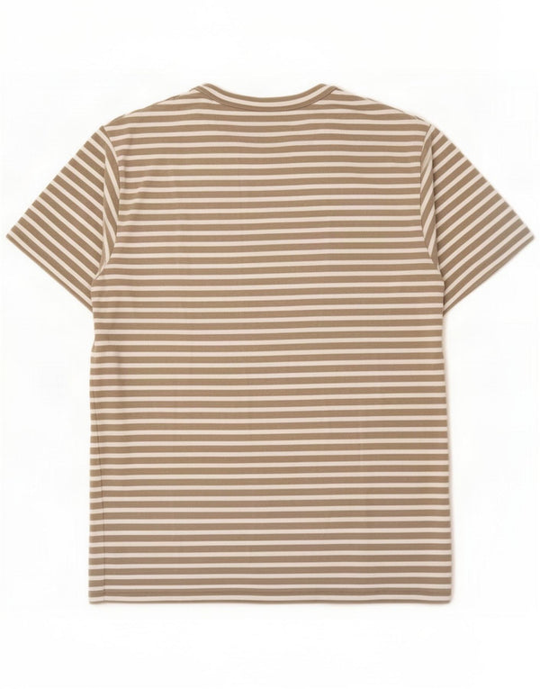 Cos T-shirt męski Top Medium Beige Striped Cotton