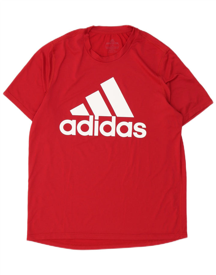 Męska koszulka Adidas Aeroready z grafiką, duża, czerwona, poliestrowa