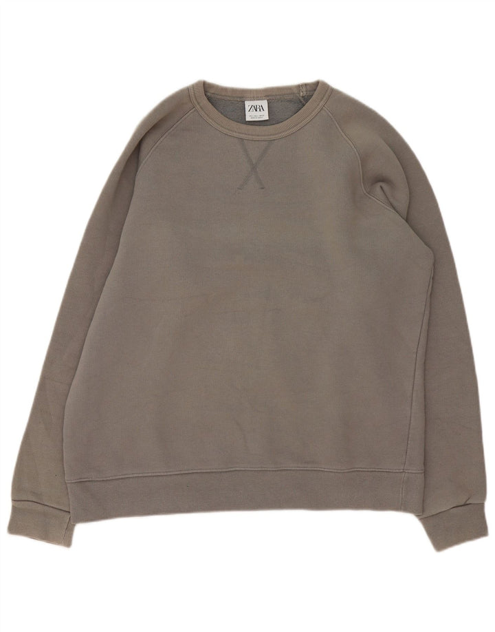 Męski sweter Zara, duży, szary
