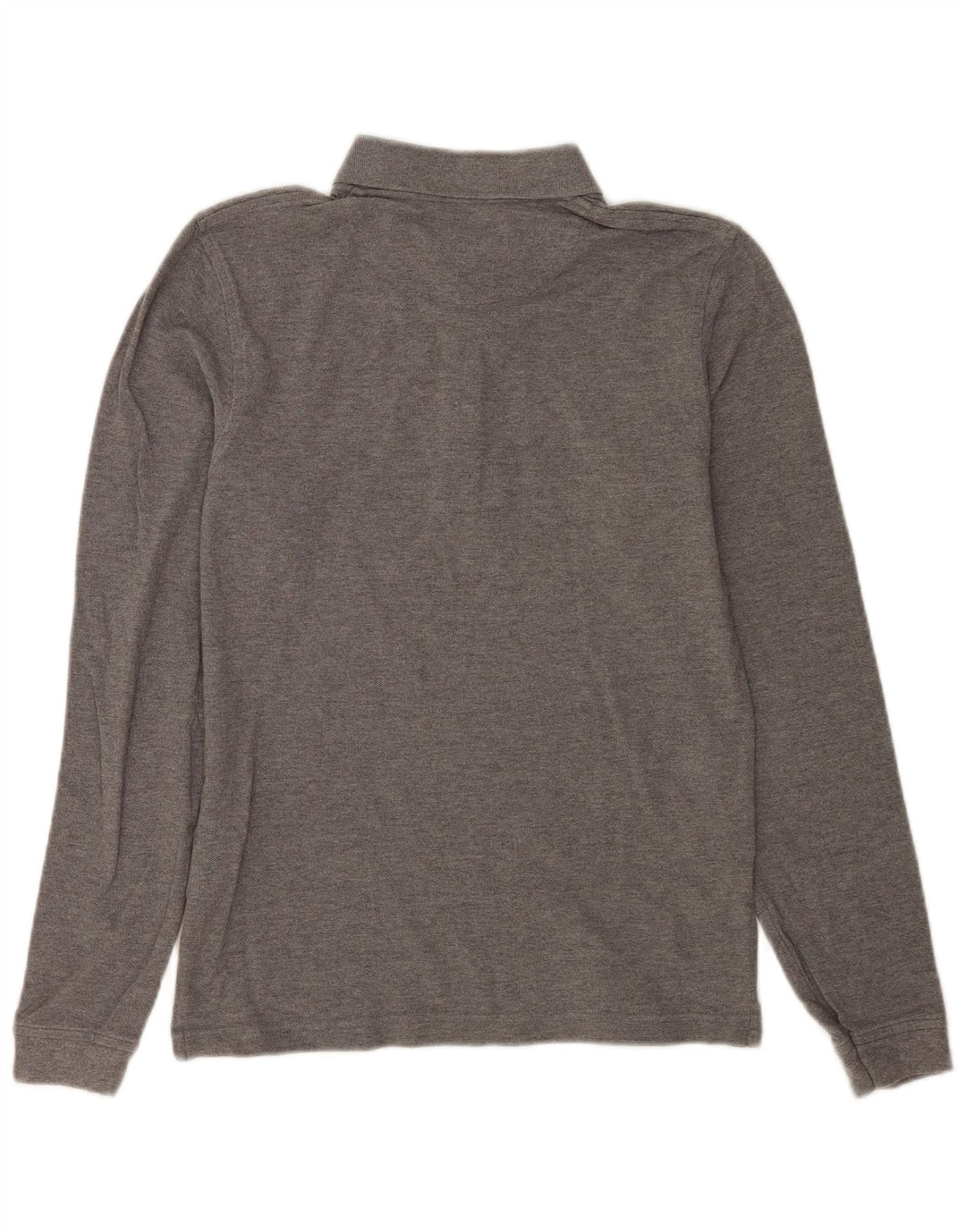 Męska koszulka polo z długim rękawem Lyle & Scott, mała, szara, bawełniana