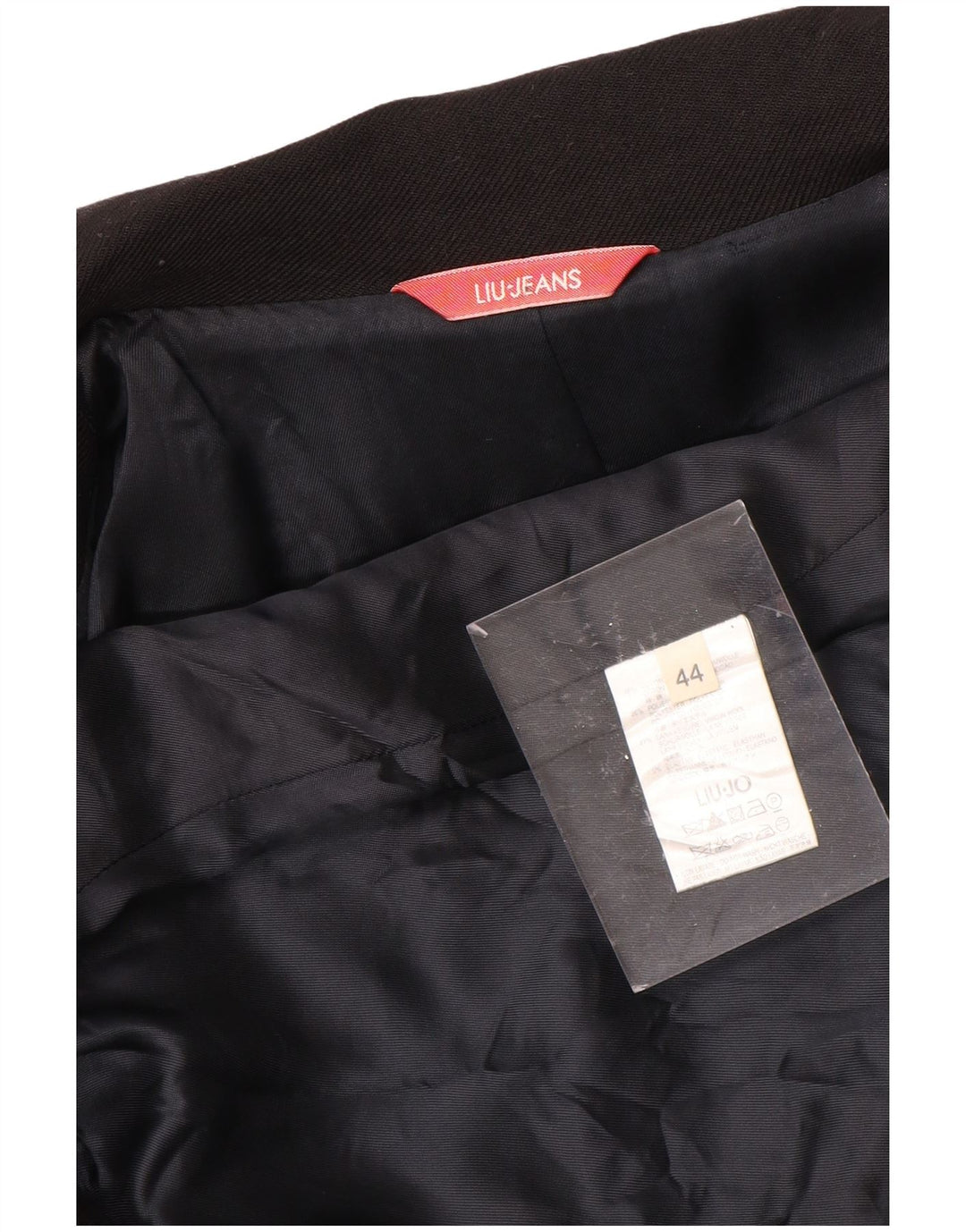 LIU JO Womens Overcoat IT 44 Medium Black Cotton