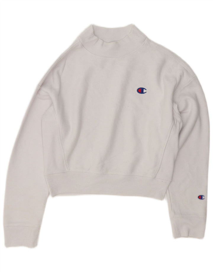 Damska bluza Champion Crop Sweatshirt UK 14 Średnia biała bawełna