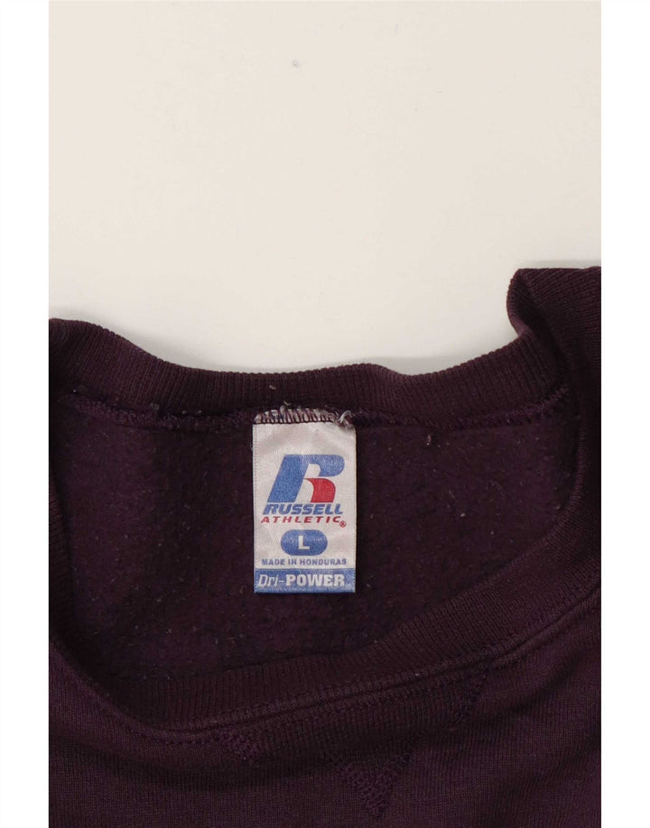 Męski sweter dresowy Russell Athletic Dri-Power, duży, bordowy poliester