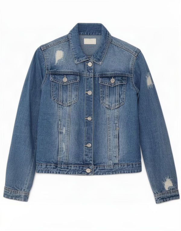 Kurtka dziewczęca Lipsy Distressed Denim 13-14 lat, niebieska, bawełniana