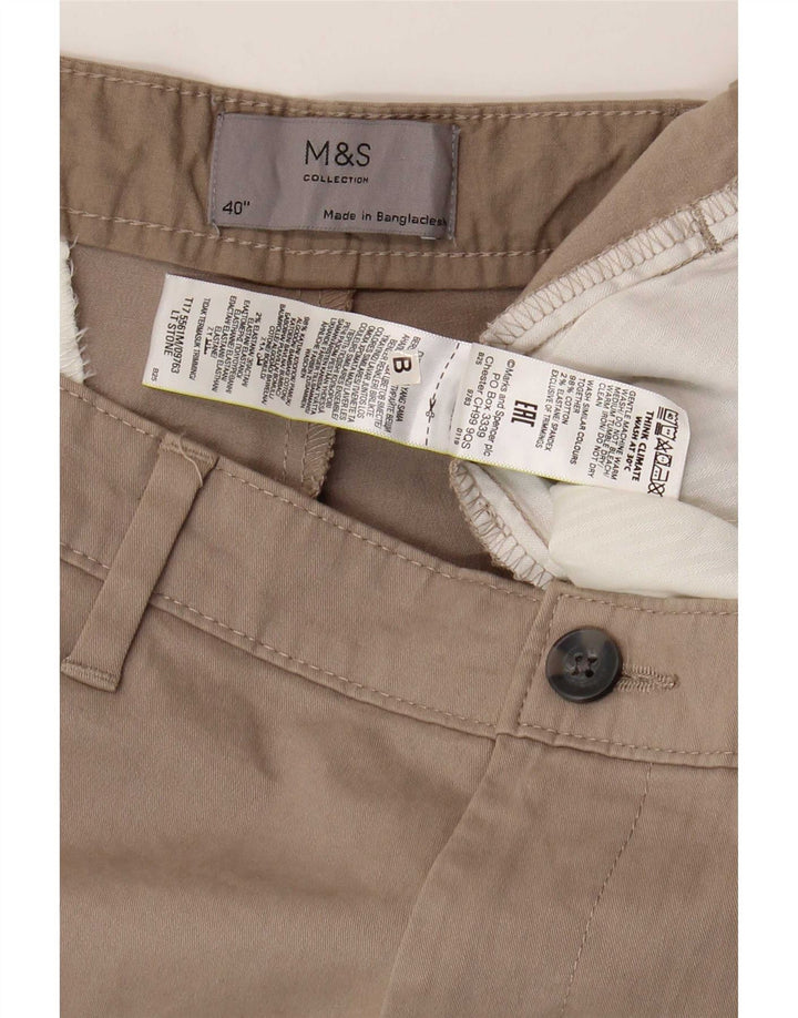 Męskie spodenki Chino Marks & Spencer W40 XL, beżowa, bawełniana