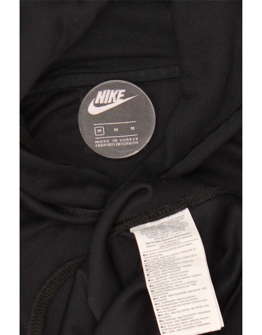 Męski sweter z kapturem Nike z grafiką, średni czarny poliester