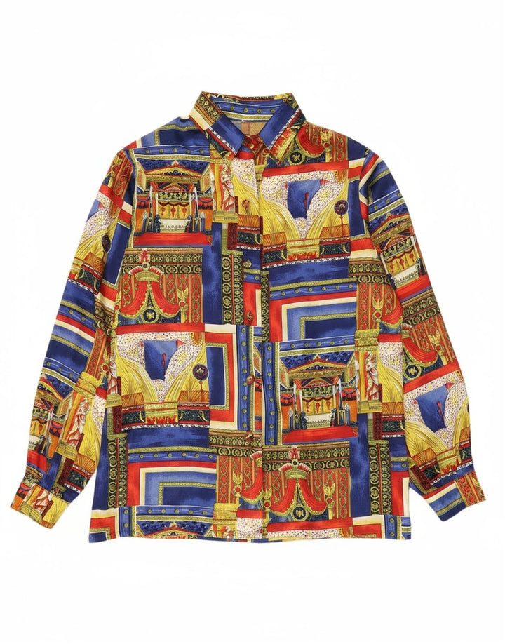 Koszula damska VINTAGE w abstrakcyjny wzór UK 18 XL, wielokolorowa