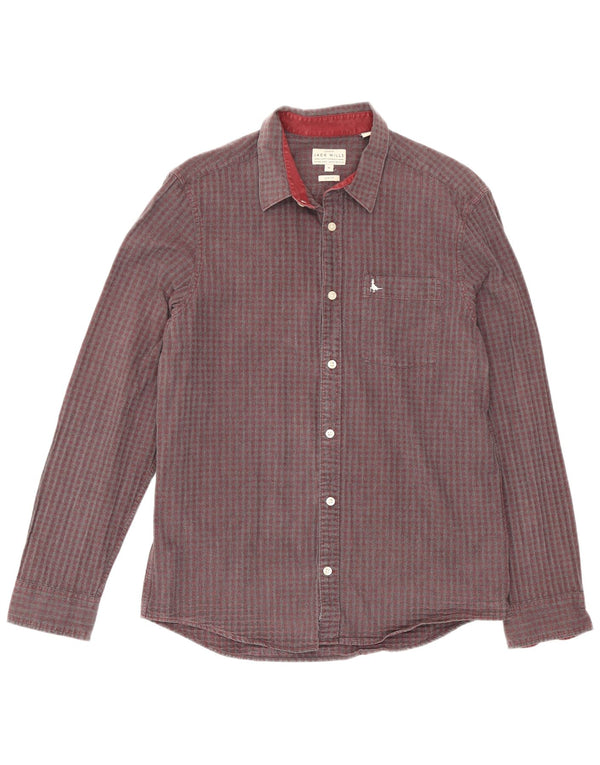 Koszula flanelowa męska Jack Wills o dopasowanym kroju, średnia szara bawełna w kratkę