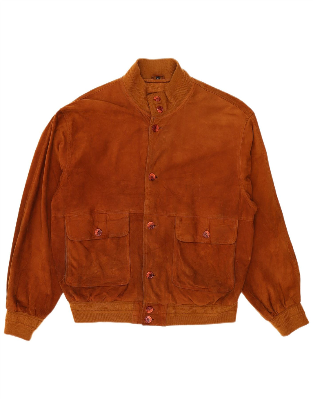 Vintage męska zamszowa kurtka bomber IT 52 XL brązowa skóra