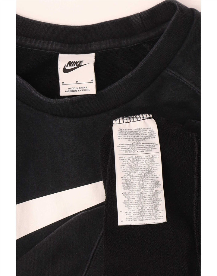 Męska bluza Nike Swoosh z grafiką, średnia czarna, bawełniana
