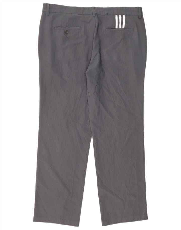 Adidas Męskie Climalite Straight Chino Spodnie W38 L32 Szary Poliester