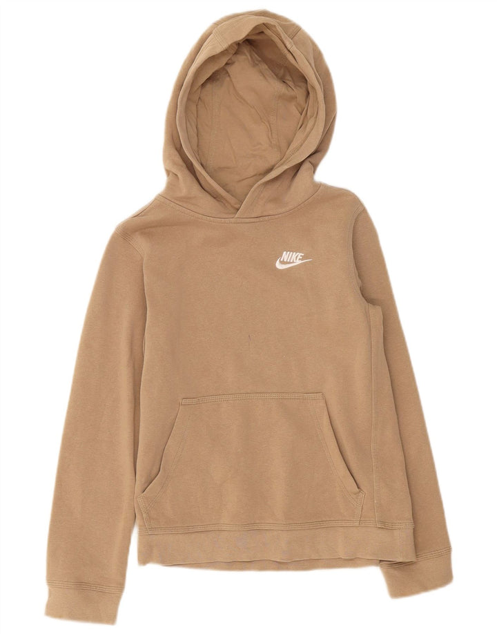 Chłopięcy sweter z kapturem Nike 10-11 lat, średnio beżowy, bawełniany