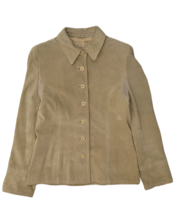 Conbipel Damska koszula wierzchnia Natural Wear Zamszowa koszula UK 10 Small Khaki