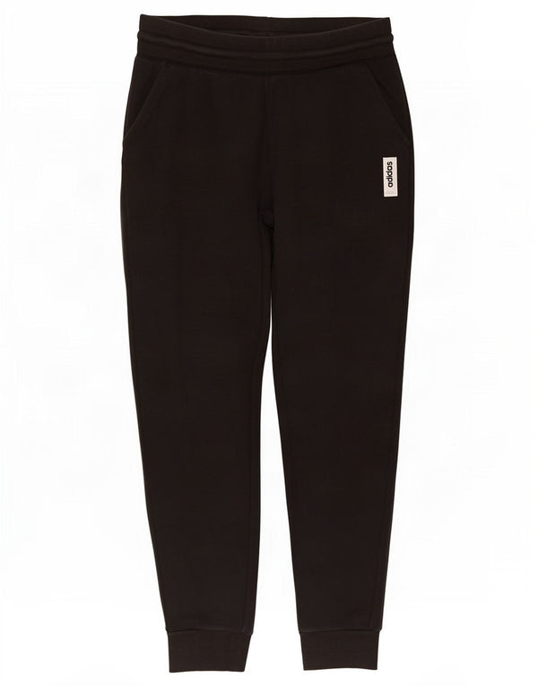 Adidas Womens Tracksuit Trousers Joggers UK 8/10 Small Black Cotton
