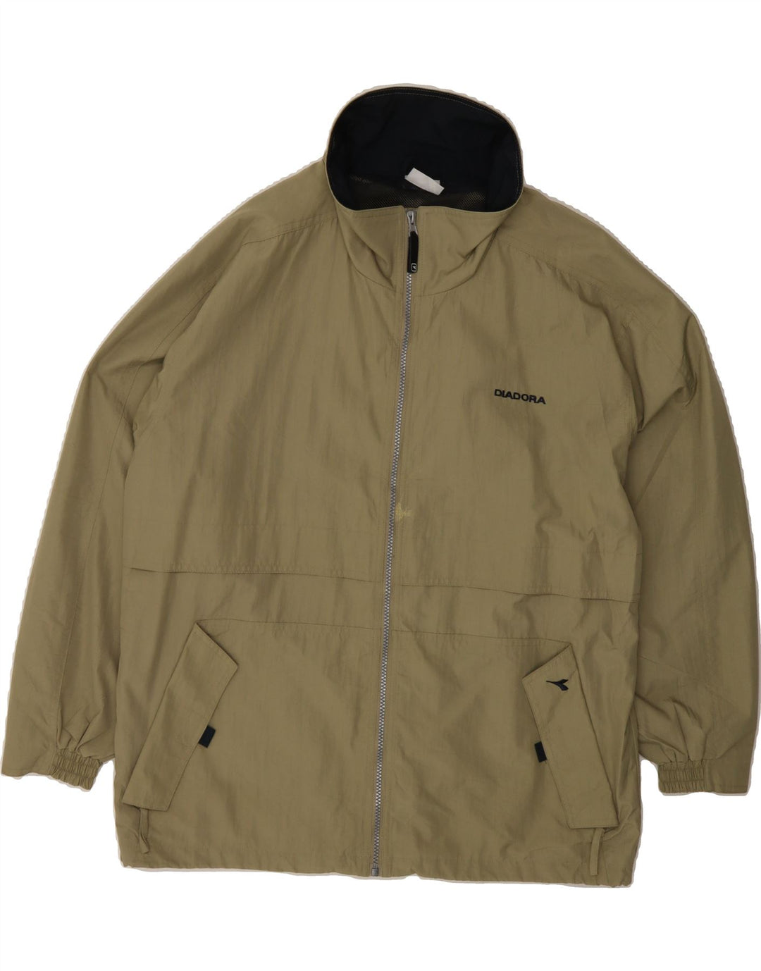 DIADORA Mens Rain Jacket UK 36 Small Green Polyamide Vintage Diadora and Second-Hand Diadora from Messina Hembry 