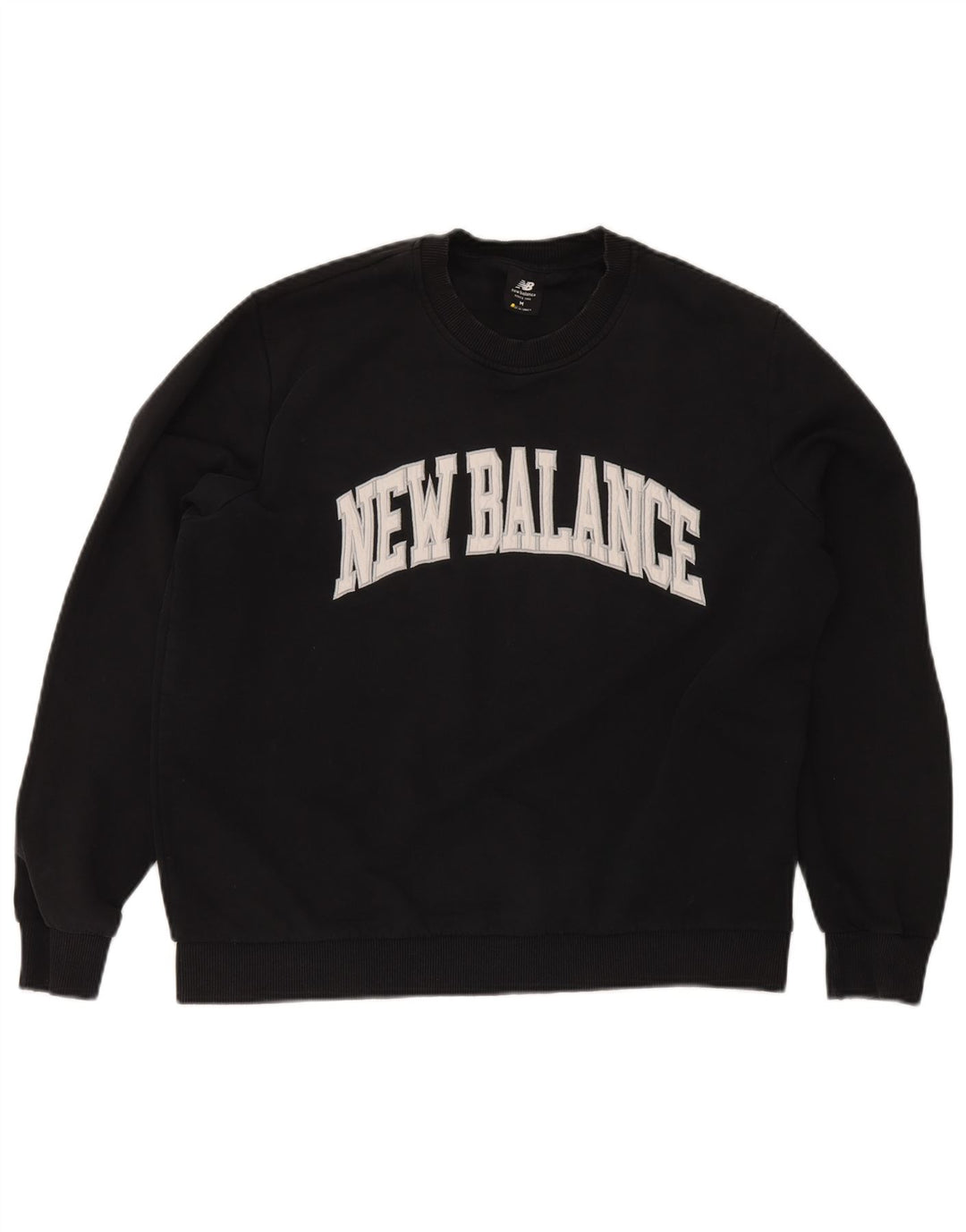 Męska bluza z grafiką New Balance, średnia czarna, bawełniana