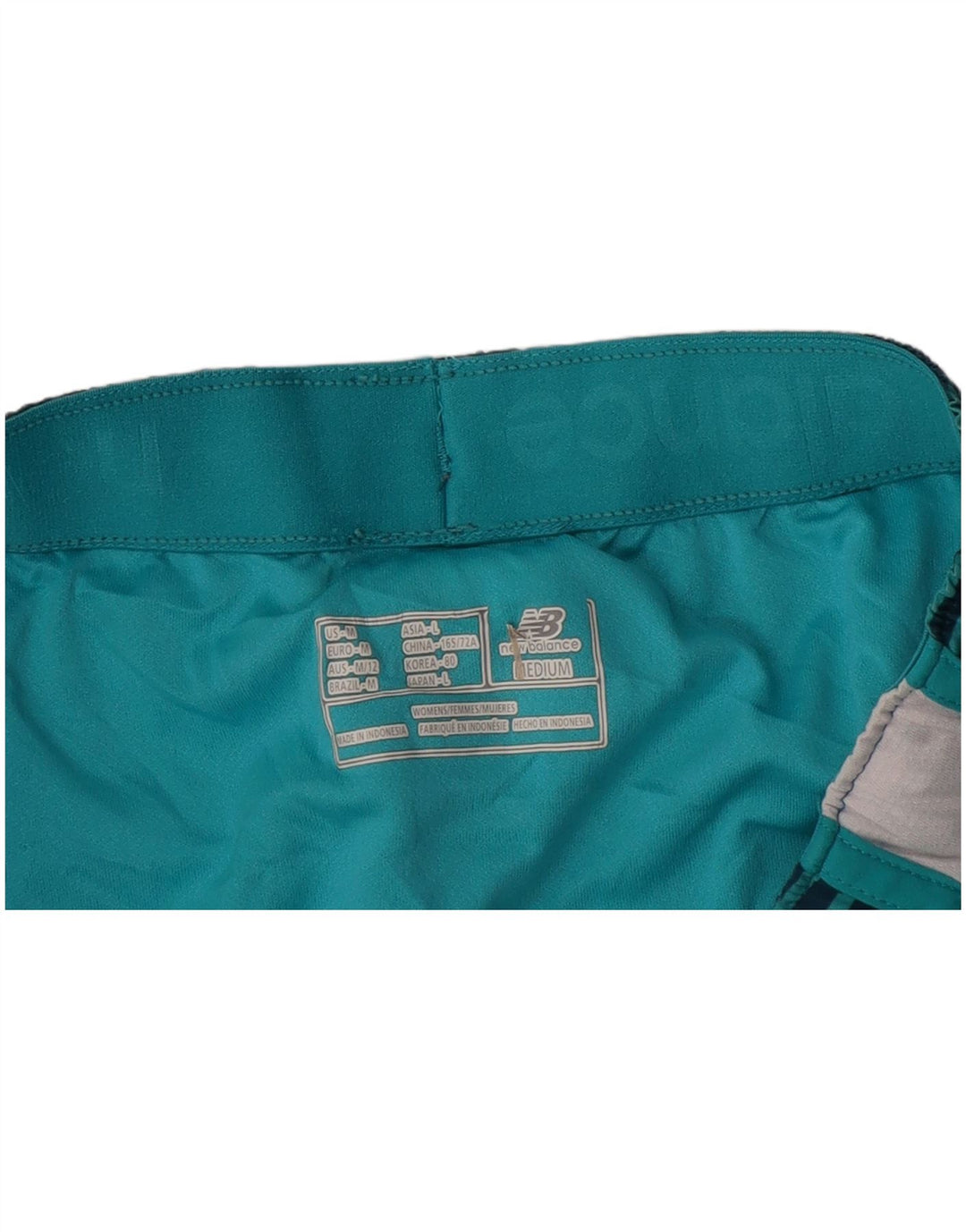 Damskie spodenki sportowe NEW BALANCE UK 14, średnie granatowe paski