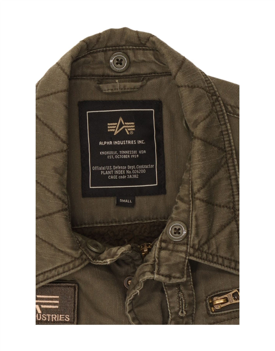Męska kurtka wojskowa ALPHA INDUSTRIES UK 36, mała, bawełniana khaki