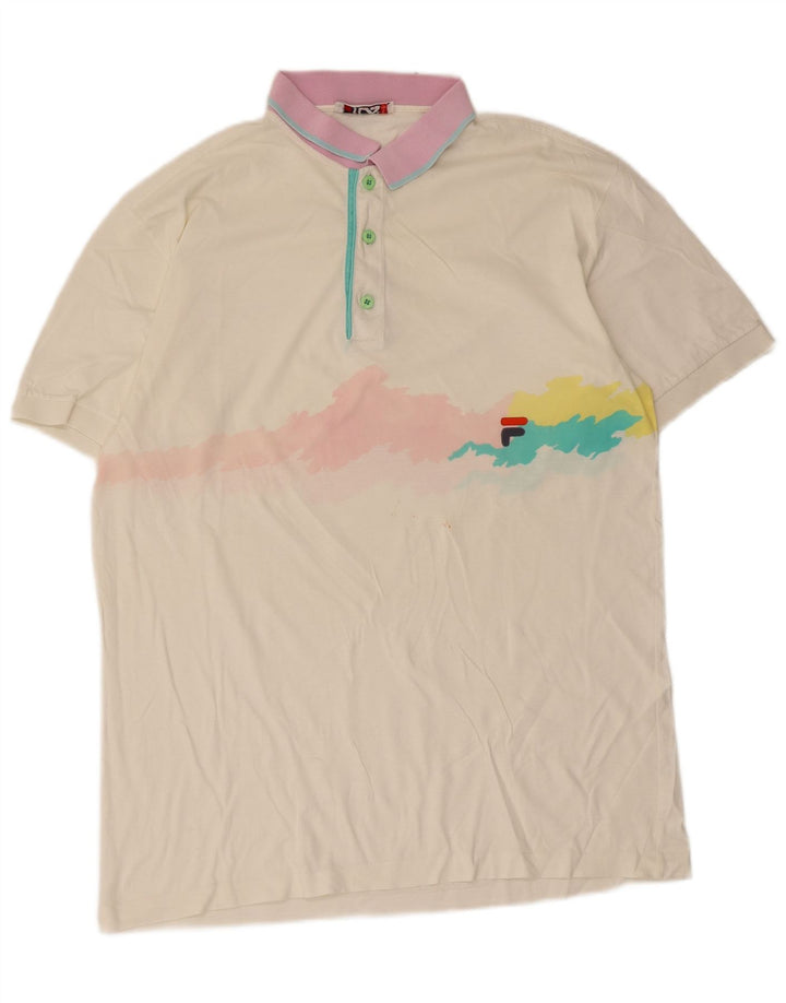 Męska koszulka polo Fila IT 54 XL White Tie Dye