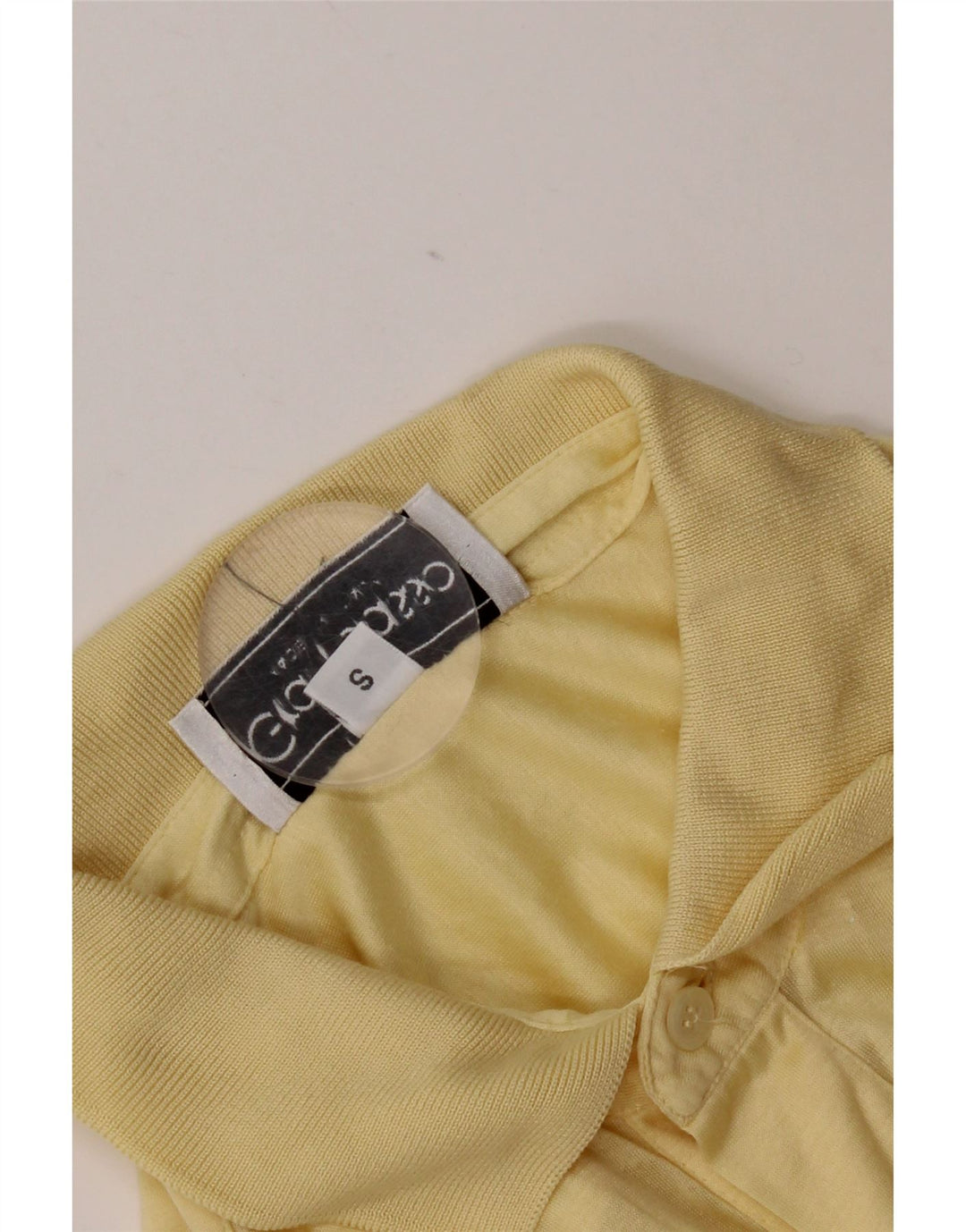 Męska koszulka polo w stylu vintage, mała, żółta, bawełniana