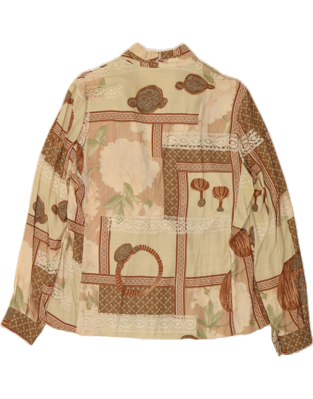 VINTAGE Womens Abstract Pattern Shirt Blouse IT 46 Large Multicoloured Vintage Vintage and Second-Hand Vintage from Messina Hembry 