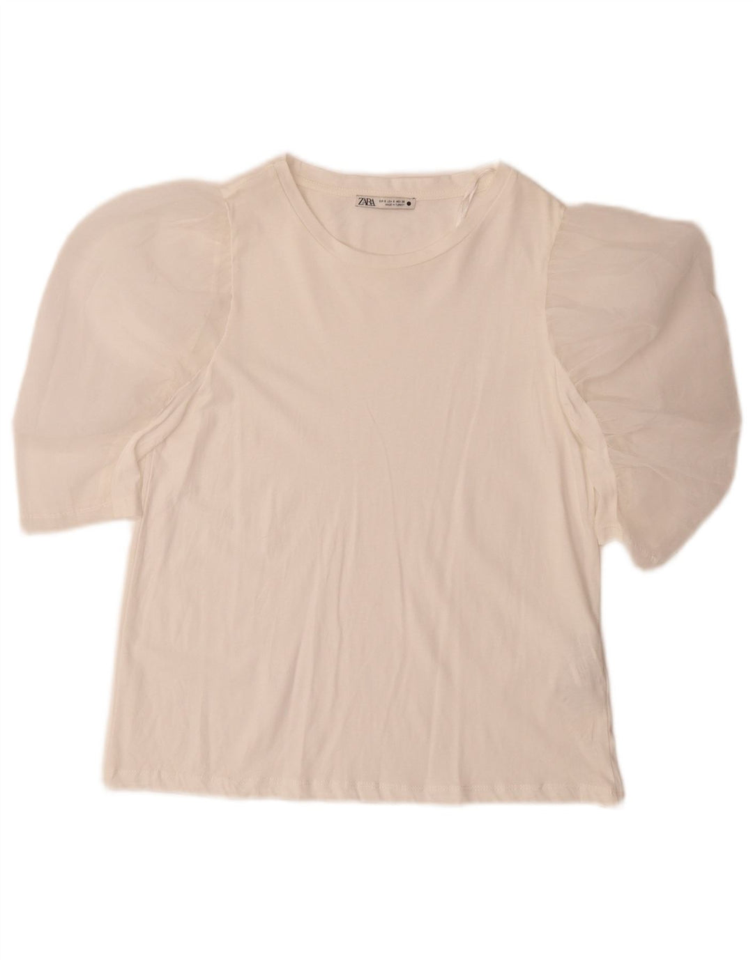 Bluzka damska Zara Top UK 10 Small White Cotton