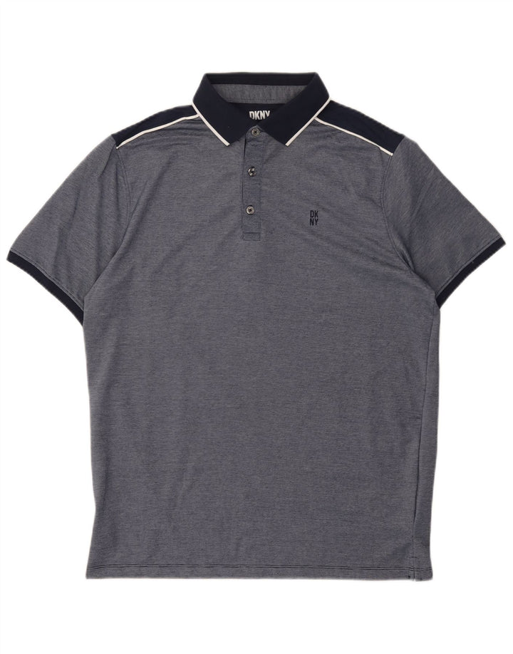 Męska koszulka polo DKNY, średnia, granatowa, bawełniana