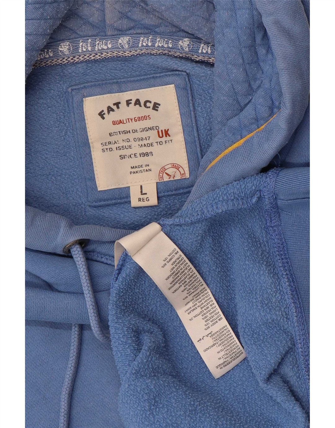 Męski sweter z kapturem Fat Face, duży, niebieski, bawełniany