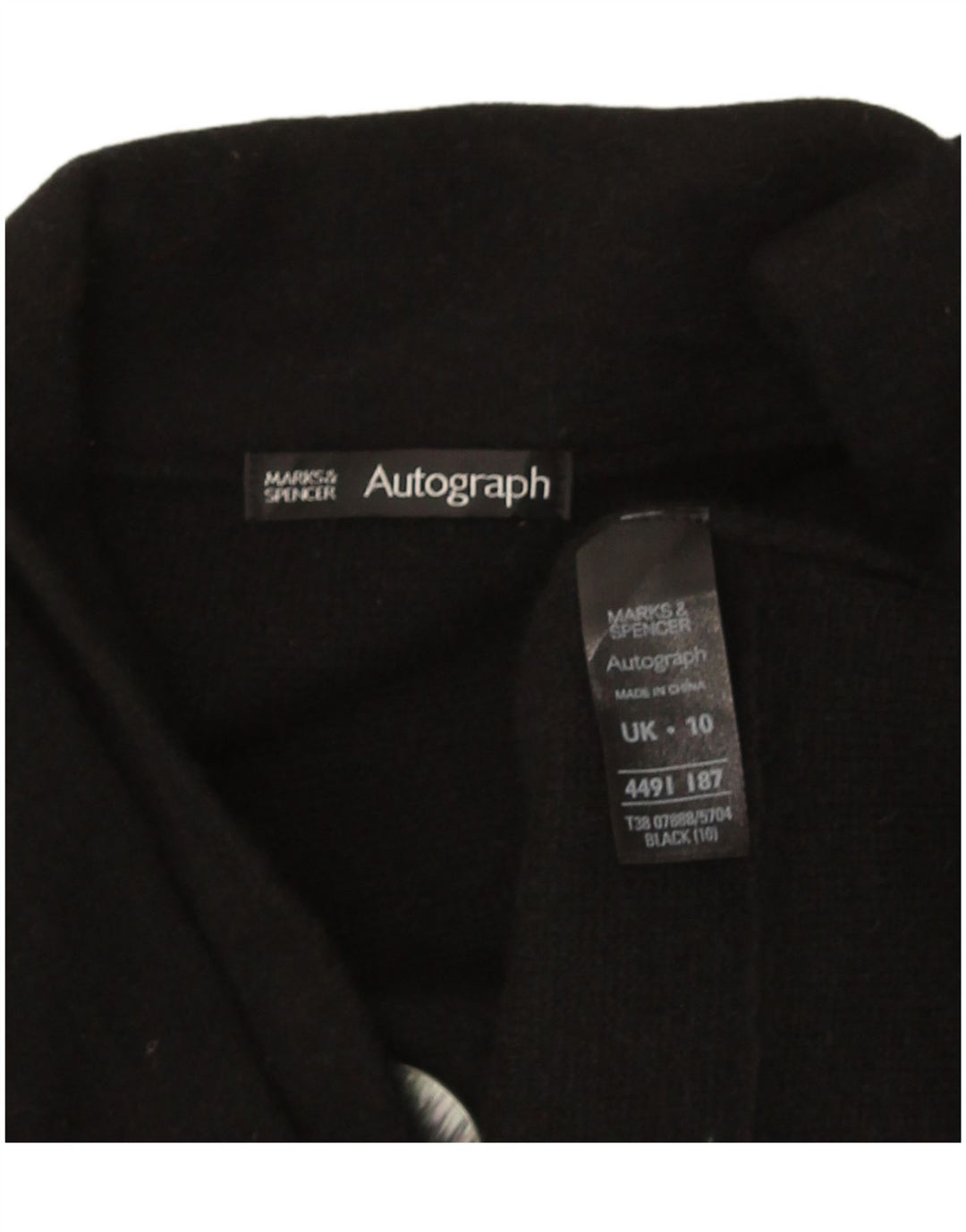 Marks & Spencer Damski sweter z autografem, UK 10, mały, czarny