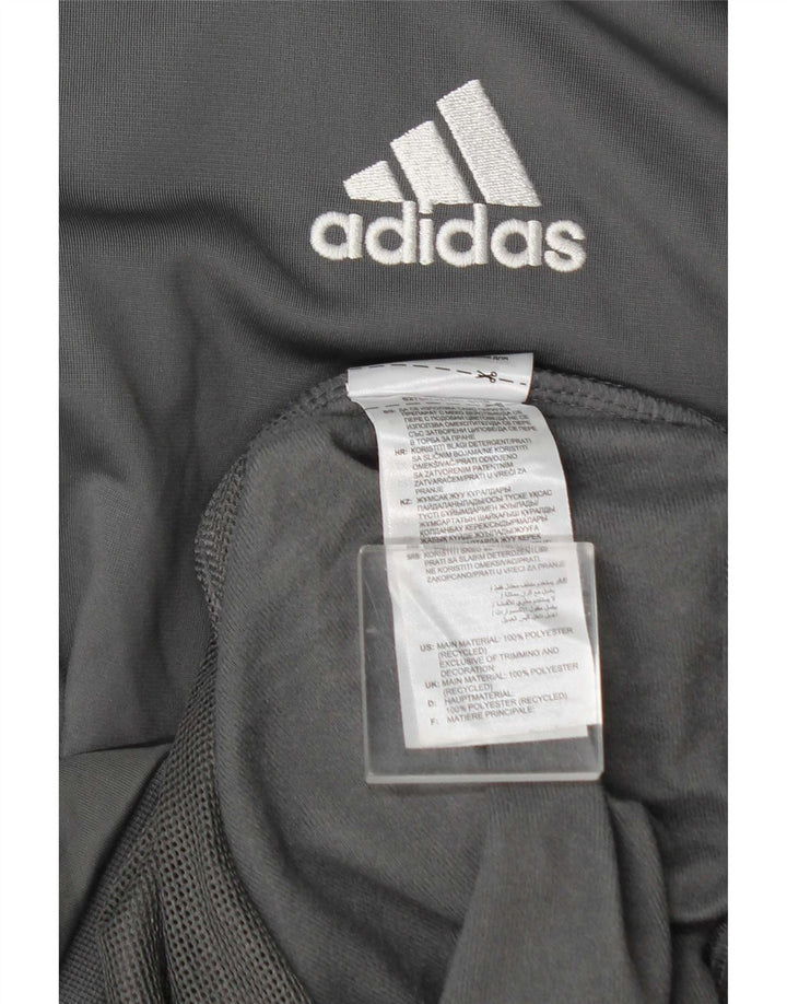 Męska bluza dresowa Adidas z grafiką, średnioszary poliester