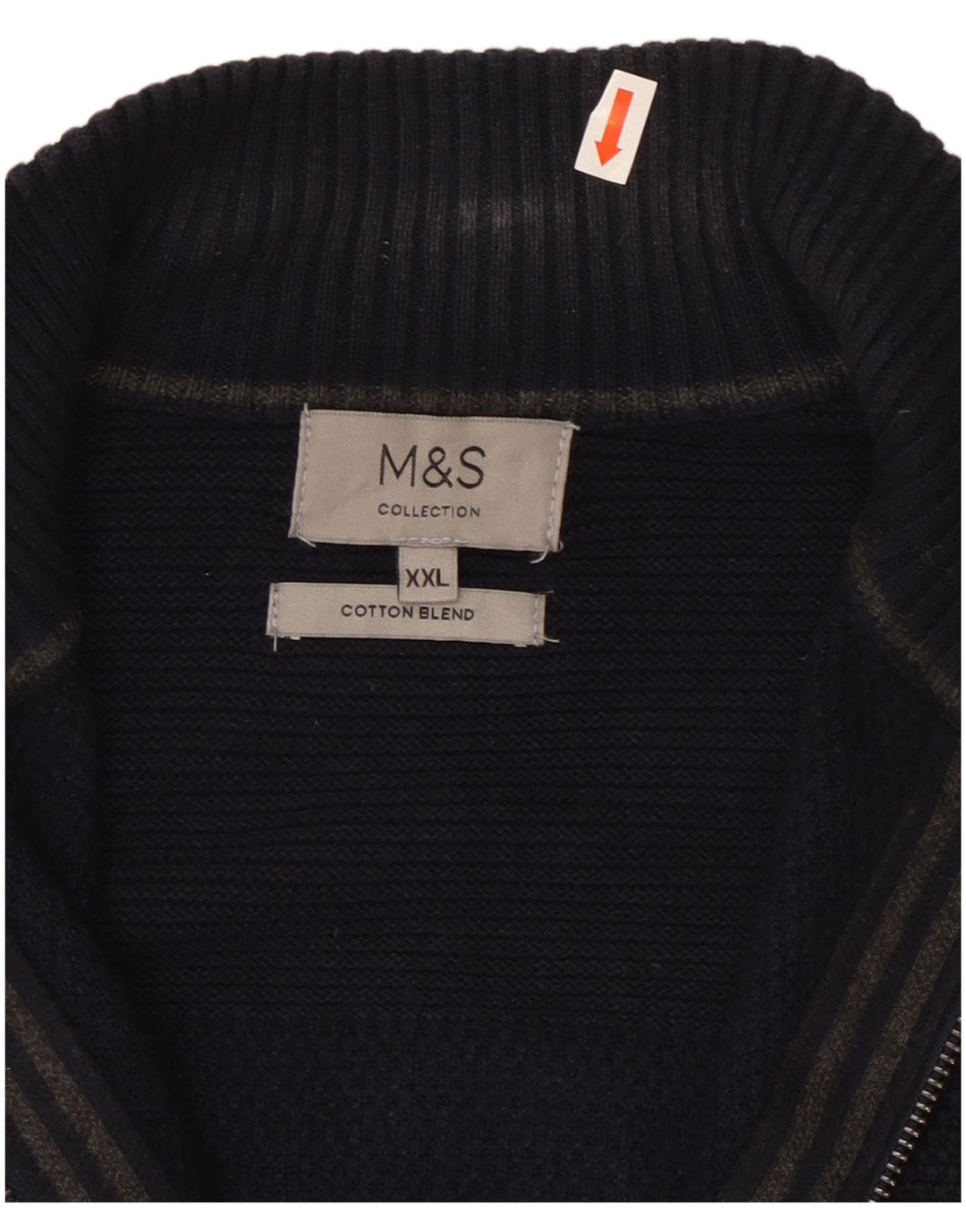 Marks & Spencer Męski sweter kardigan 2XL Granatowy, bawełniany