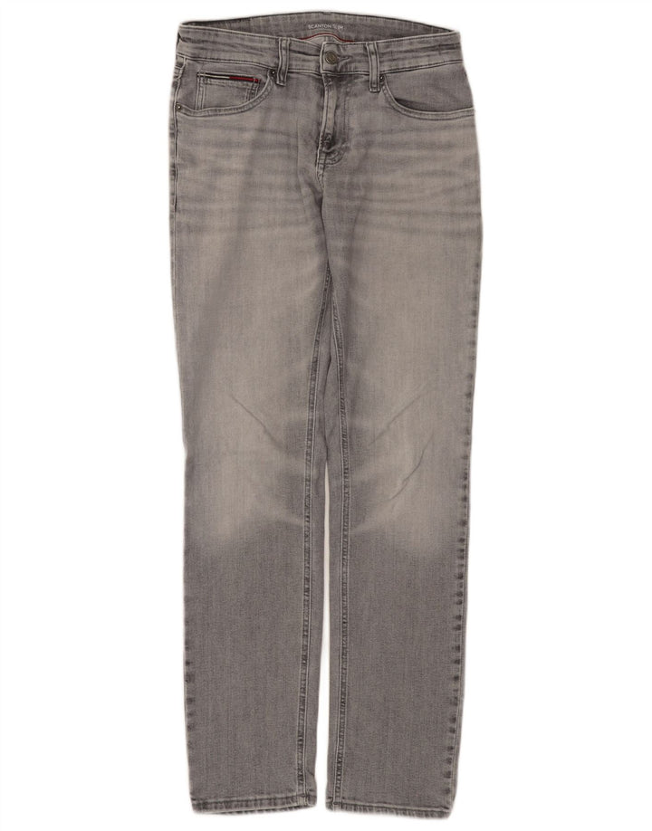 TOMMY HILFIGER Męskie jeansy Scanton Slim W30 L32 Szara bawełna
