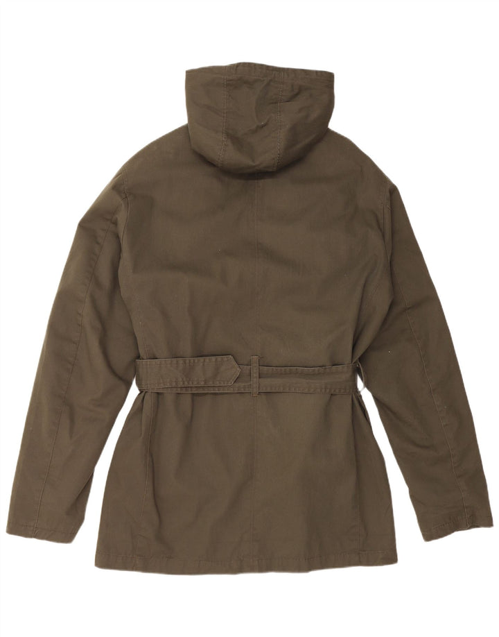 Męska kurtka parka z kapturem VINTAGE UK 40, duża, bawełniana khaki