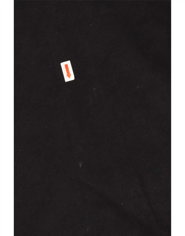 Męski sweter Superdry z zapinanym dekoltem, duży, czarny, bawełniany