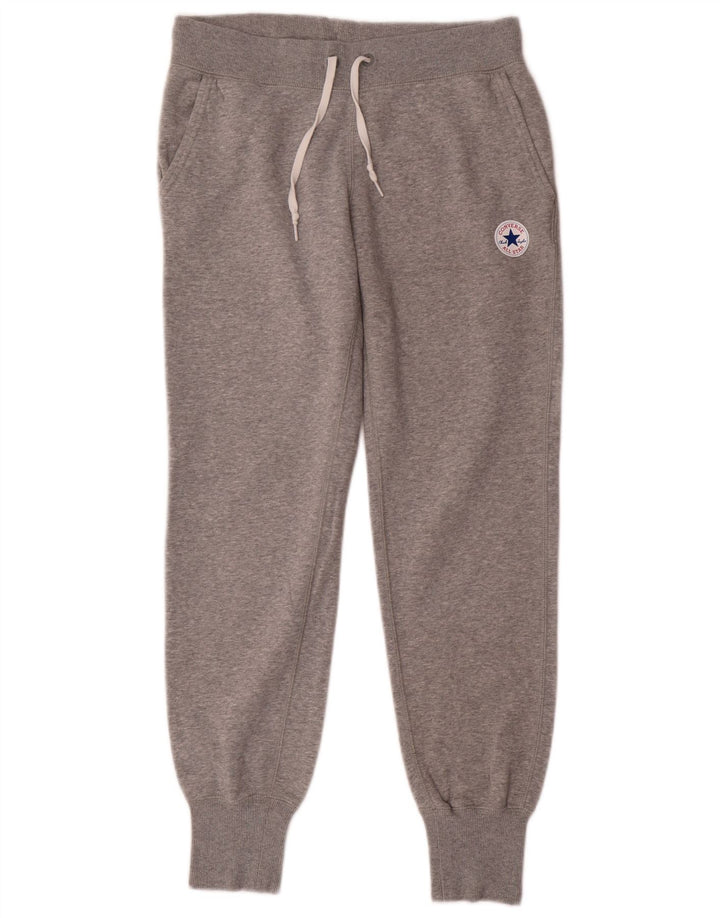 Męskie spodnie dresowe Converse Joggers, małe, szare, z bawełny w plamki