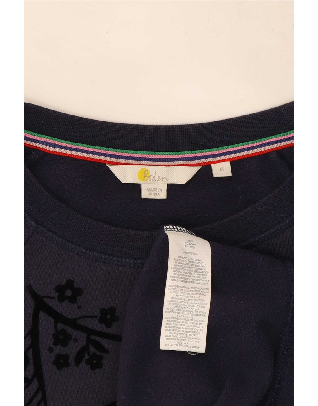 Bluza damska Boden z abstrakcyjnym wzorem, UK 14, średni granat