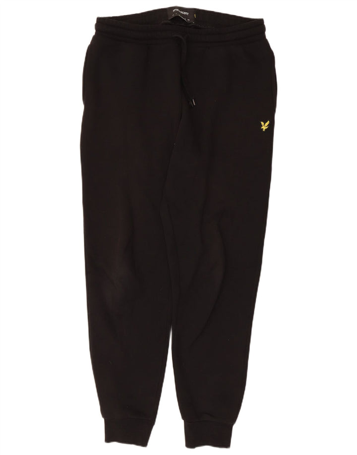 Męskie spodnie dresowe Lyle & Scott Joggery, średnia czarna bawełna