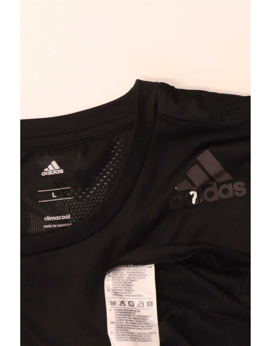 Adidas Męski T-shirt Climacool Top Duży Czarny Poliester