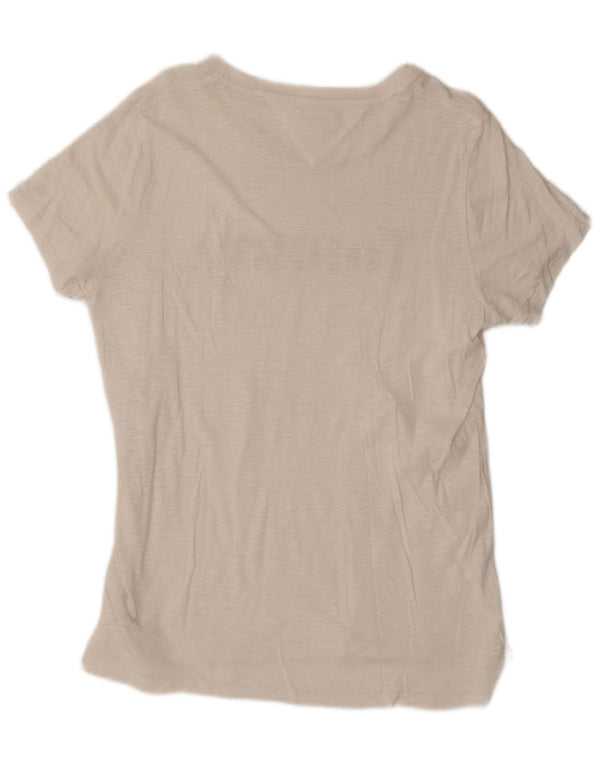 Damska koszulka z grafiką Tommy Hilfiger Top UK 18 XL, biała bawełna